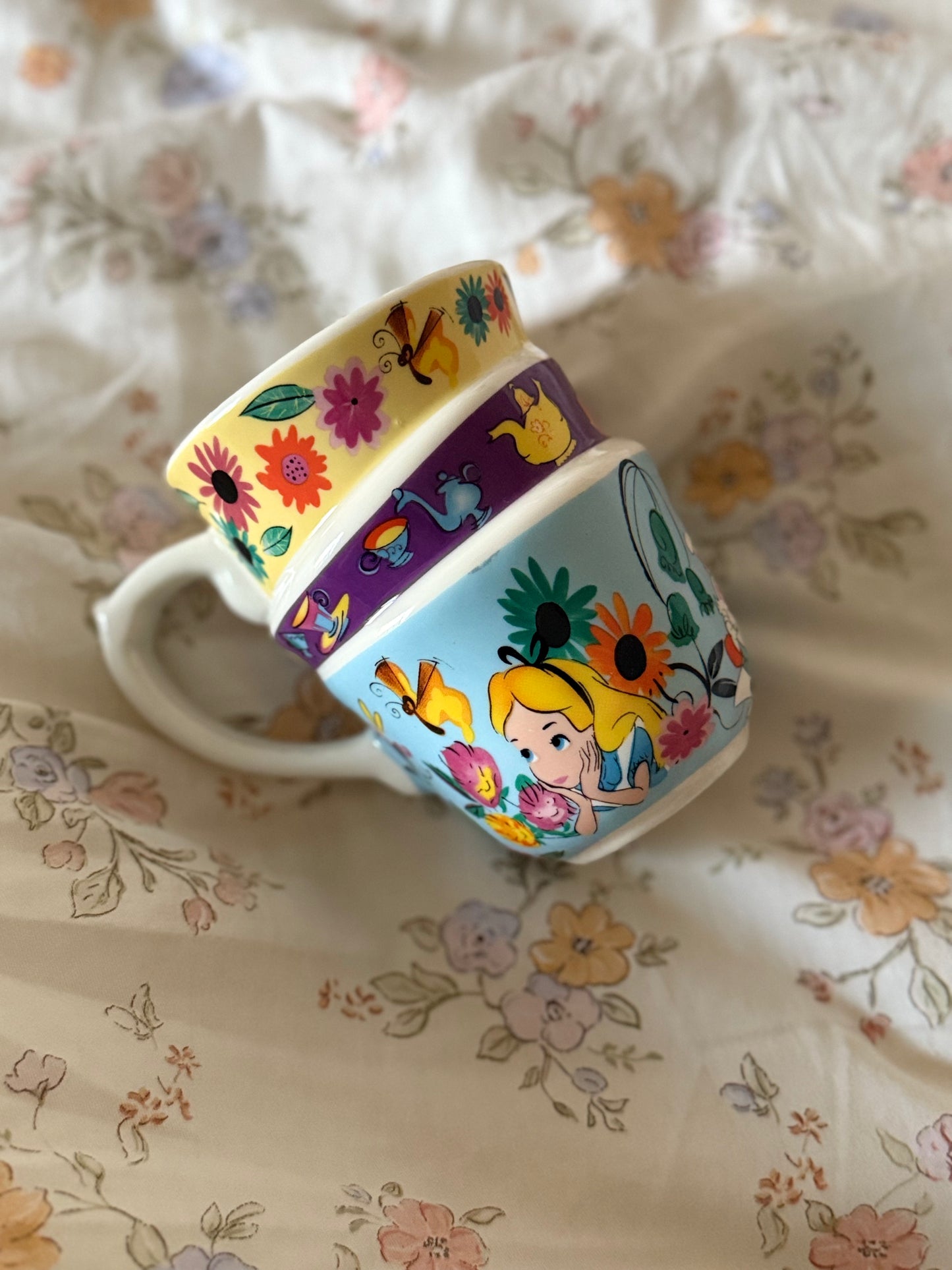 Alice in Wonderland Stacked White Teacup